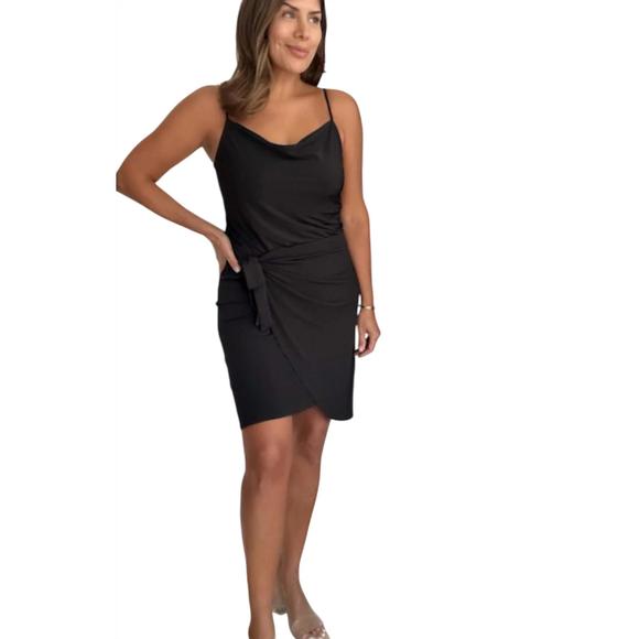 NEW VERONICA M wrap front dress in black - Picture 3 of 3